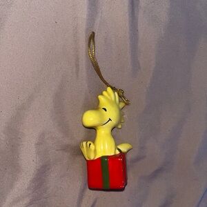 Vintage 1965 UFC Peanuts Woodstock Sitting on a Christmas Gift Ornament | No Box
